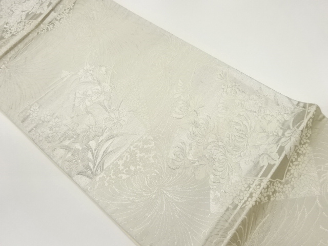 JAPANESE FUKURO OBI / WOVEN BALLOON FLOWER